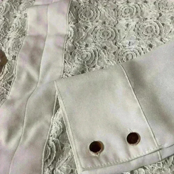 WOMANS Sheer Lace BLOUSE~OUTBACK RED SIZE S - Picture 3 of 8